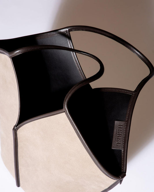 Hereu Tote Bags CALELLA SUEDE - Calf Suede Tote Bag - Men/Women