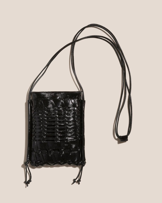 Hereu Crossbody Bags TRENA MINI CRINKLED GLOSSY - Flat Square Crossbody Bag - Men/Women