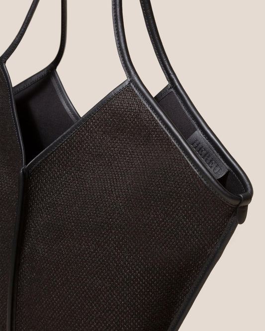 Hereu Tote Bags CALELLA WINTER - Leather-trimmed Organic Cotton Tote Bag - Women/Men