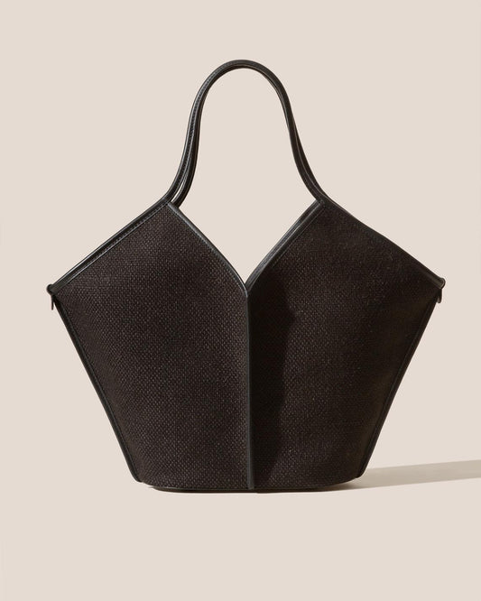 Hereu Tote Bags CALELLA WINTER - Leather-trimmed Organic Cotton Tote Bag - Women/Men